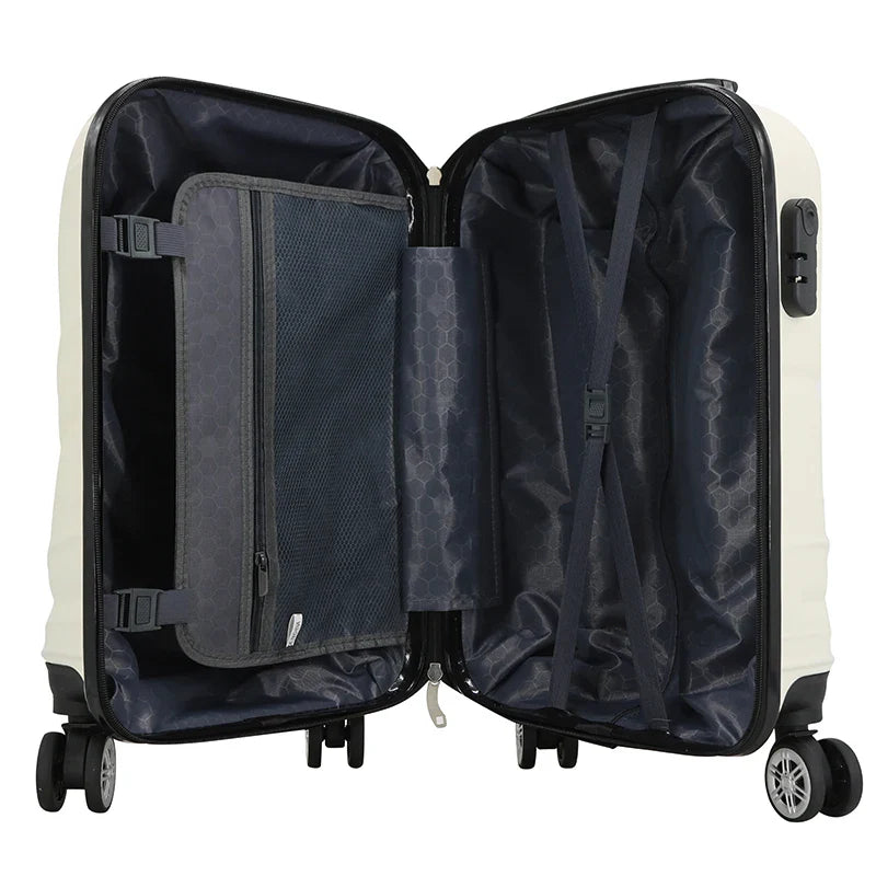 HKM-141459 Customisable Travel Luggage with 4 Wheels, Available in 12 to 28 Inches, Durable ABS Trolley Bag