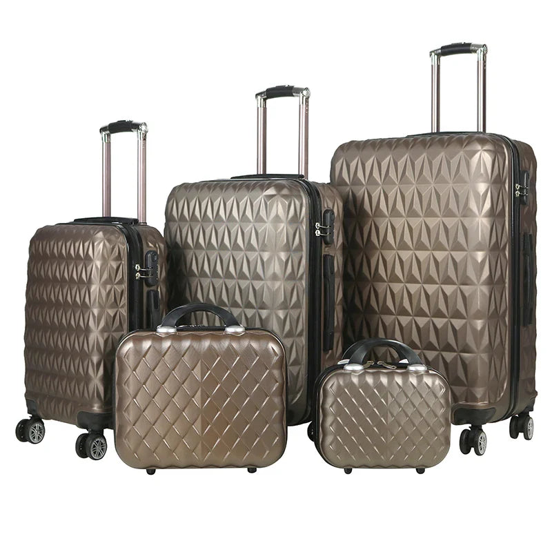 HKM-141459 Customisable Travel Luggage with 4 Wheels, Available in 12 to 28 Inches, Durable ABS Trolley Bag