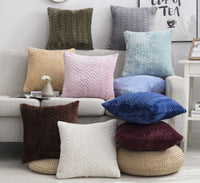 HKM-141459 Flannel Leaf Flower Velvet Cushion Cover for Sofa - Stylish and Modern Design