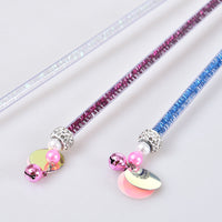 HKM-1414845 Tricolor Bell Tassel Cat Ticker Stick - PVC Fairy Wand Toy, 31CM