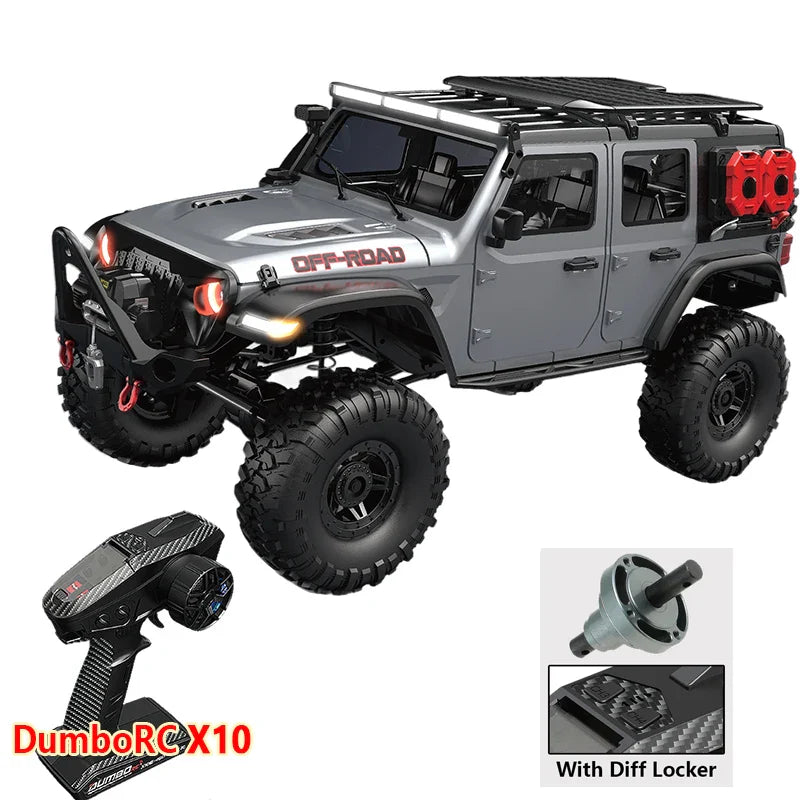 HKM-141523 1:10 Scale Off-Road RC Monster Truck with 4WD, 2.4GHz Remote Control, LED Lights, and 18km/h Speed