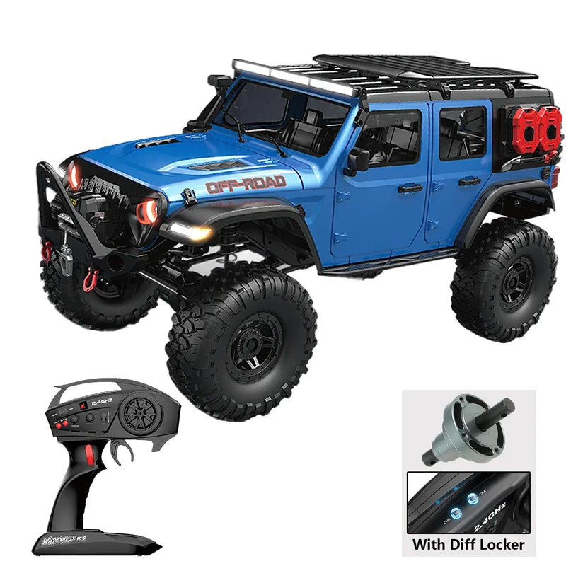 HKM-141523 1:10 Scale Off-Road RC Monster Truck with 4WD, 2.4GHz Remote Control, LED Lights, and 18km/h Speed