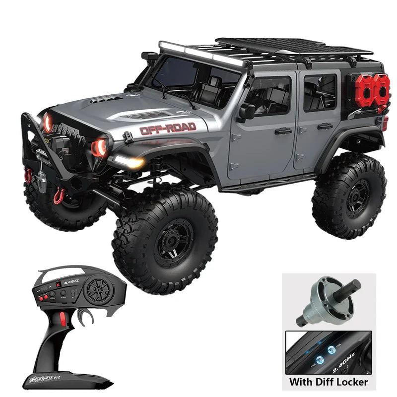 HKM-141523 1:10 Scale Off-Road RC Monster Truck with 4WD, 2.4GHz Remote Control, LED Lights, and 18km/h Speed