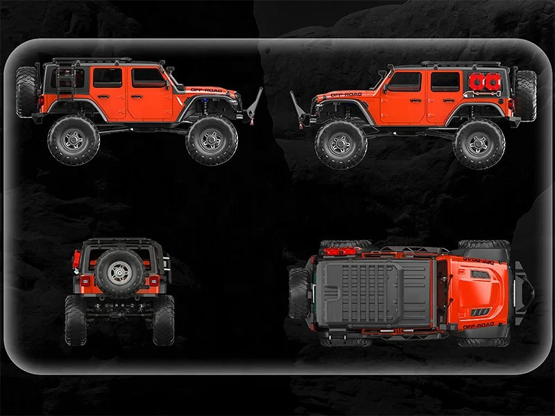 HKM-141523 1:10 Scale Off-Road RC Monster Truck with 4WD, 2.4GHz Remote Control, LED Lights, and 18km/h Speed