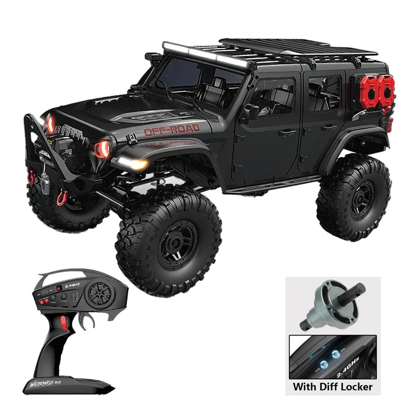HKM-141523 1:10 Scale Off-Road RC Monster Truck with 4WD, 2.4GHz Remote Control, LED Lights, and 18km/h Speed