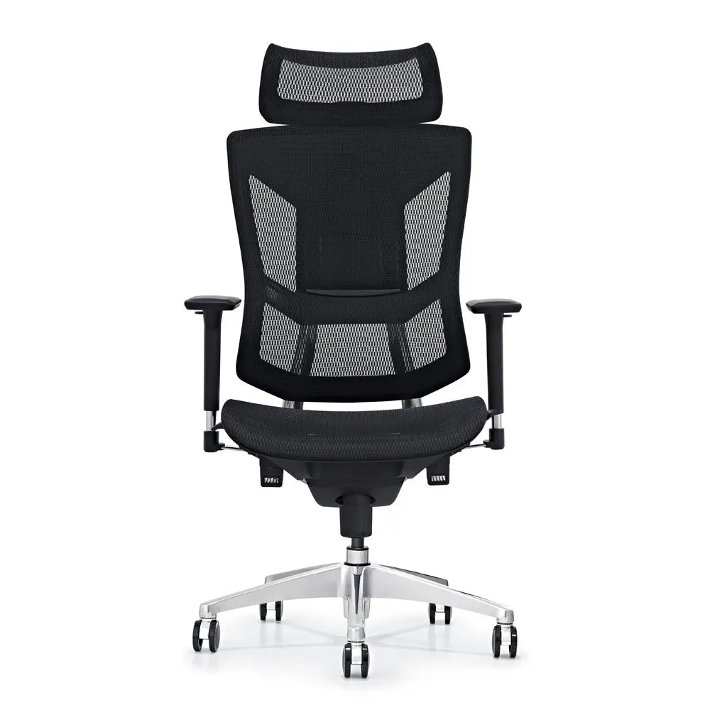 HKM-141523 Ergonomic Swivel White Desk Chair with Mesh Back for Conference and Office Use