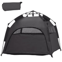 HKM-1415485 Portable Pop Up Dog Tent for Large and Extra Large Dogs, Dark Gray, Includes Carry Bag & Ground Pegs
