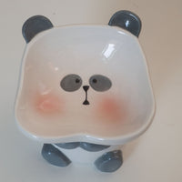 HKM-1415997 Cute Cartoon Ceramic Pet Bowl - Lion, Sheep, Panda, Blue Donut, Yellow Donut Design