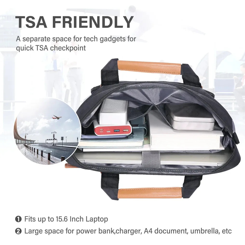 HKM-141779 Lightweight 15.6 Inch Laptop Case for Women - Stylish Computer Bag for Work, School, and Travel