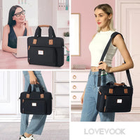 HKM-141779 Lightweight 15.6 Inch Laptop Case for Women - Stylish Computer Bag for Work, School, and Travel