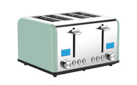 HKM-141971 Digital LED Display 4-Slice Stainless Steel Toaster with Smart Features