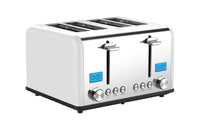 HKM-141971 Digital LED Display 4-Slice Stainless Steel Toaster with Smart Features