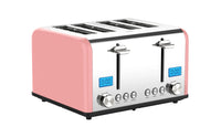HKM-141971 Digital LED Display 4-Slice Stainless Steel Toaster with Smart Features