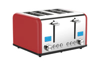 HKM-141971 Digital LED Display 4-Slice Stainless Steel Toaster with Smart Features