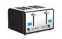 HKM-141971 Digital LED Display 4-Slice Stainless Steel Toaster with Smart Features