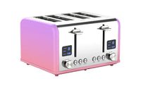 HKM-141971 Digital LED Display 4-Slice Stainless Steel Toaster with Smart Features
