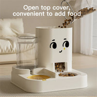 HKM-1419965 Pet-Friendly Large Capacity Feeding and Watering Dispenser for Cats and Dogs