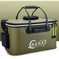 HKM-1422013 Collapsible Thickened EVA Fishing Bucket - Available in 40L, 45L, 50L in Grey, Blue, Green, Black