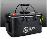 HKM-1422013 Collapsible Thickened EVA Fishing Bucket - Available in 40L, 45L, 50L in Grey, Blue, Green, Black