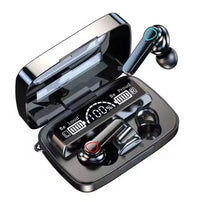 HKM-142227 M19 Gaming Earphones with LED Digital Display, Waterproof Mini Headset, and Wireless Charging Feature