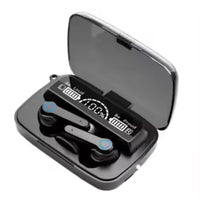 HKM-142227 M19 Gaming Earphones with LED Digital Display, Waterproof Mini Headset, and Wireless Charging Feature