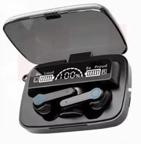 HKM-142227 M19 Gaming Earphones with LED Digital Display, Waterproof Mini Headset, and Wireless Charging Feature