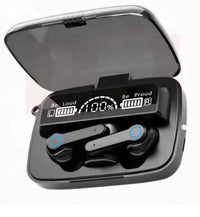HKM-142227 M19 Gaming Earphones with LED Digital Display, Waterproof Mini Headset, and Wireless Charging Feature