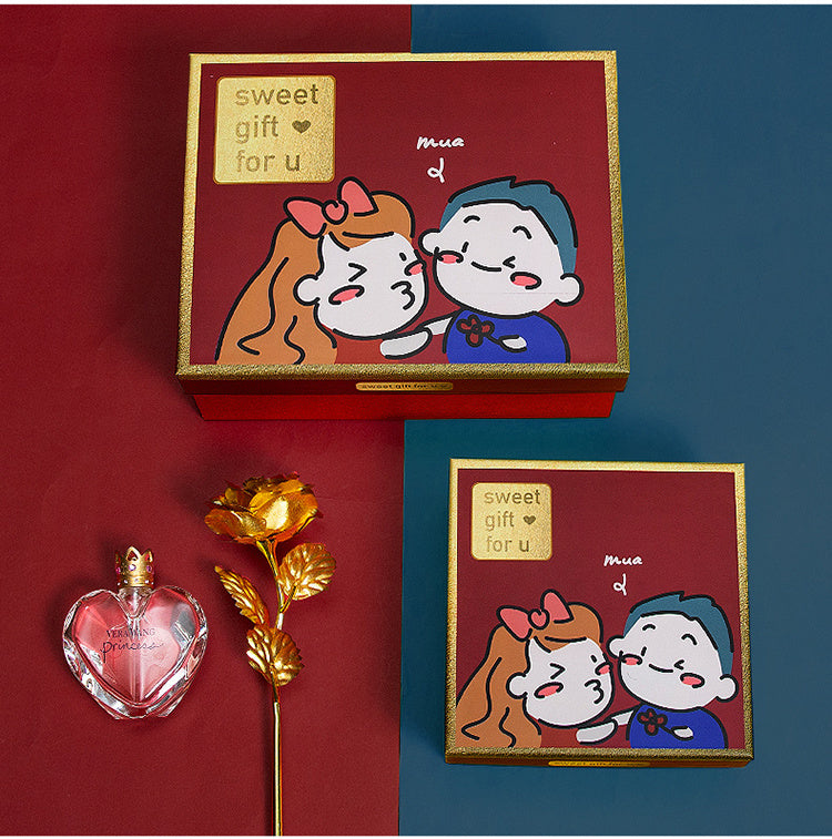 HKM-142355 Customized Gift Box for Couples – Large, Medium, and Extra Large Sizes with Light String and Greeting Card Options