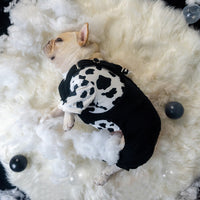 HKM-1423933 Warm Autumn and Winter Two-Piece Dog Overalls in Cow and Tiger Patterns