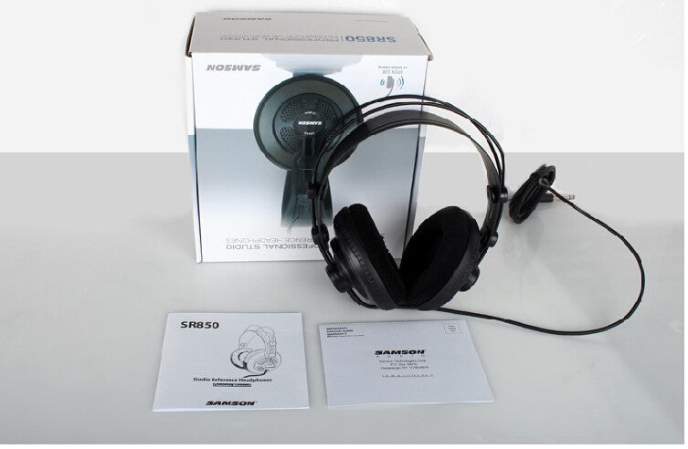 HKM-142419 Samson SR850 Professional Reference Headset with Open Ear Design and Adaptive Adjustment for Studio Use