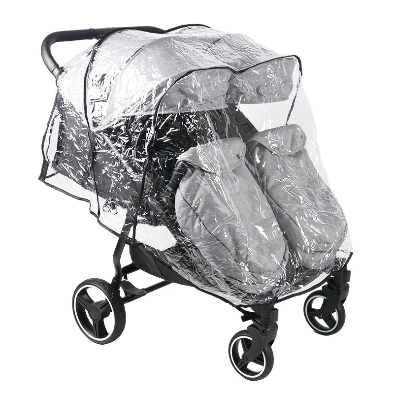 HKM-142419 Twin Double Stroller with Hard Carrycot for Infant and Toddler