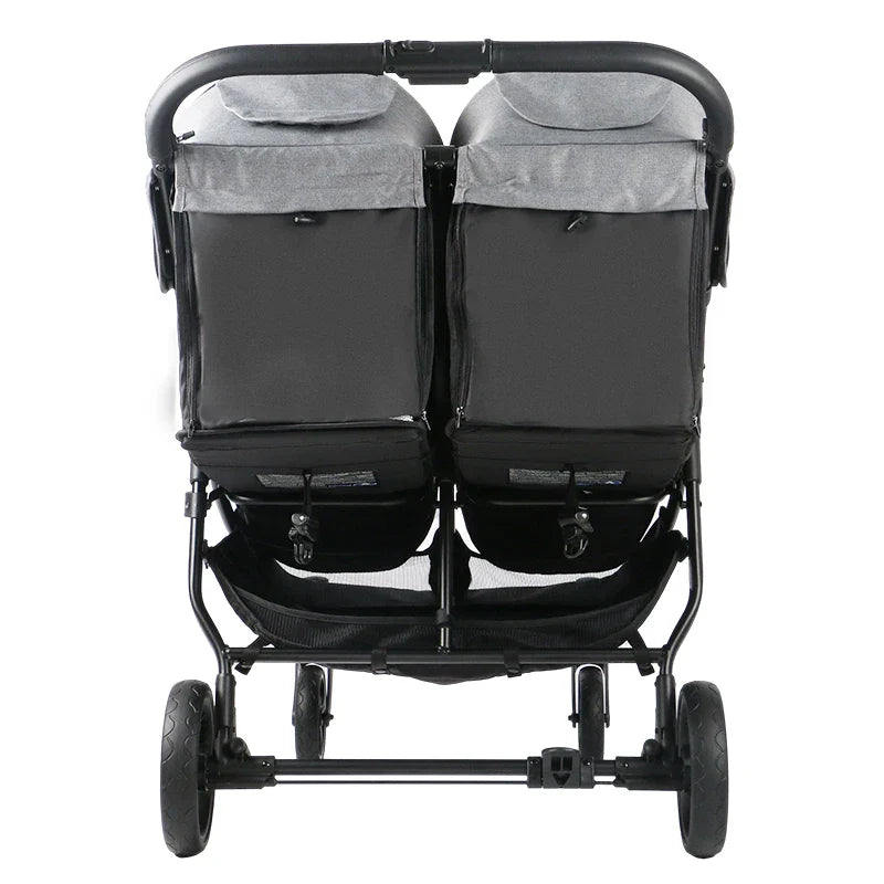 HKM-142419 Twin Double Stroller with Hard Carrycot for Infant and Toddler