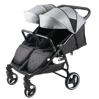 HKM-142419 Twin Double Stroller with Hard Carrycot for Infant and Toddler