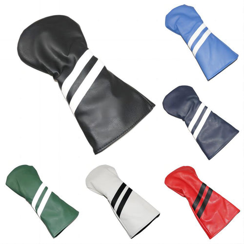 HKM-142419 Wood Rod Head Cover with Two Oblique Strips - Available in Multiple Colors and Quick Delivery