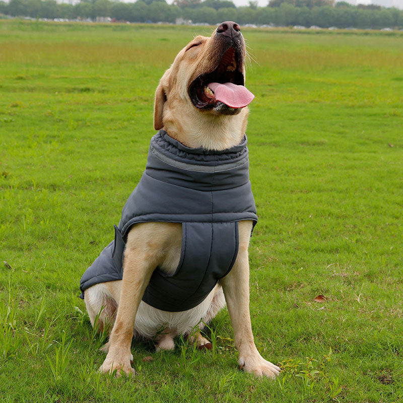HKM-1425213 Winter Dog Coat for Large Breeds – Warm and Waterproof Trench for Corgis and Other Dogs