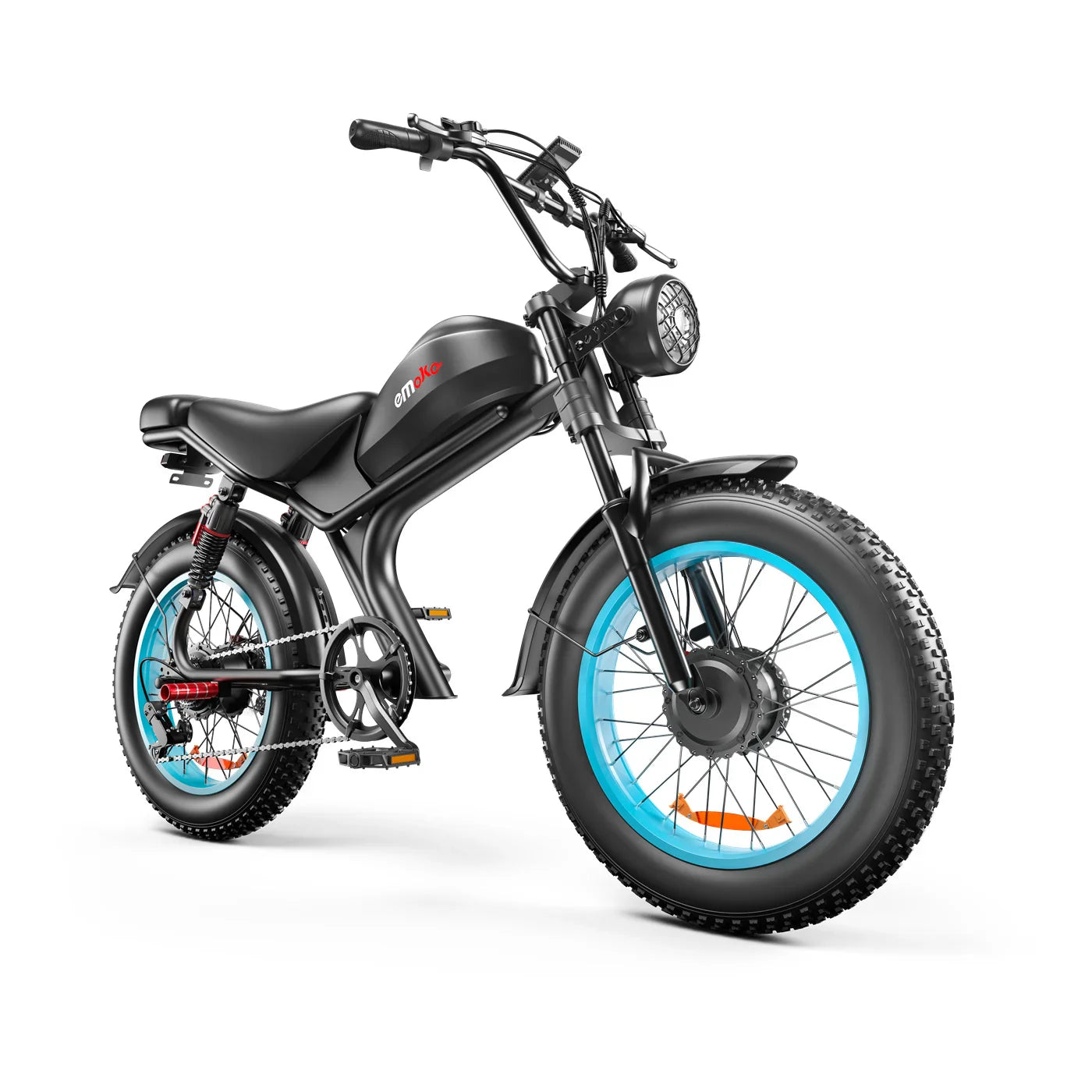 HKM-142547 1000W Dual Motor Electric Fat Tire Bike 7 Speed 48V Integrated Battery, 20" Wheels, Disc Brakes