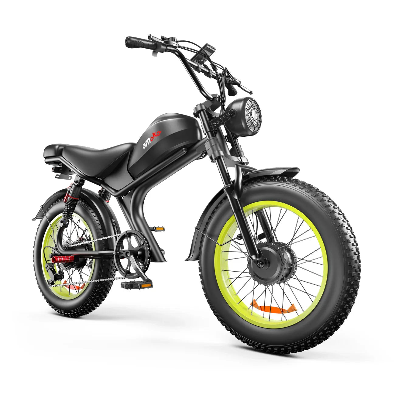 HKM-142547 1000W Dual Motor Electric Fat Tire Bike 7 Speed 48V Integrated Battery, 20" Wheels, Disc Brakes