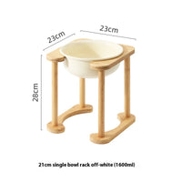 HKM-1425725 Elevated Double Bowl Ceramic Pet Feeding Station with Non-slip Mat and Various Color Options