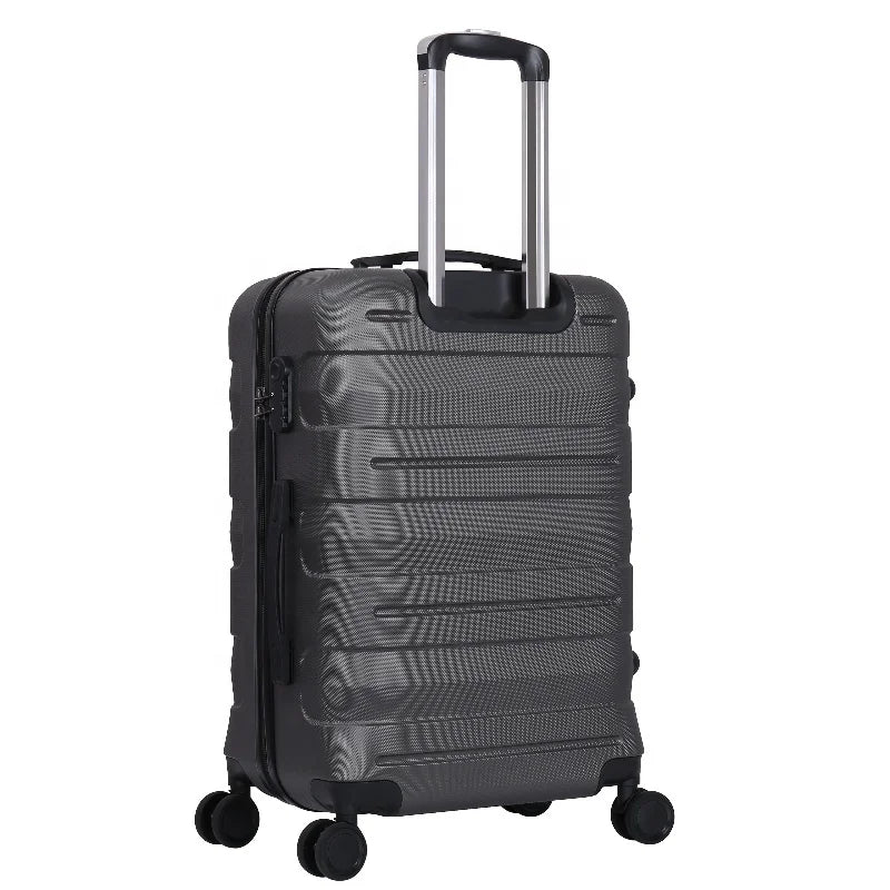 HKM-142611 Spacious ABS Trolley Luggage Set - 20, 24, and 28 Inch Expandable Suitcases for Travel