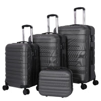 HKM-142611 Spacious ABS Trolley Luggage Set - 20, 24, and 28 Inch Expandable Suitcases for Travel