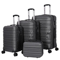 HKM-142611 Spacious ABS Trolley Luggage Set - 20, 24, and 28 Inch Expandable Suitcases for Travel