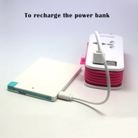 HKM-142739 Slim and Lightweight Portable Power Bank with Charging Cord