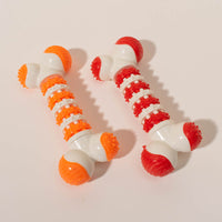HKM-1428797 Bone-Shaped Interactive Dog Toy for Small Breeds - Chewable Teething Toy with Treat Holder for Training and Play