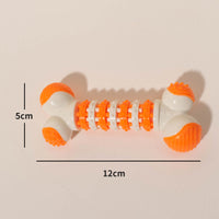 HKM-1428797 Bone-Shaped Interactive Dog Toy for Small Breeds - Chewable Teething Toy with Treat Holder for Training and Play