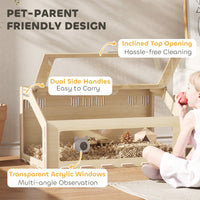 HKM-1429181 39 Inch Hamster Cage Habitat with Acrylic Windows and Openable Top for Small Pets