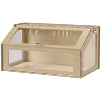 HKM-1429181 39 Inch Hamster Cage Habitat with Acrylic Windows and Openable Top for Small Pets