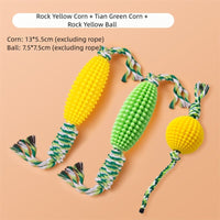 HKM-1430077 Corn & Ball Dog Chew Toy Set for Teething Relief and Dental Health