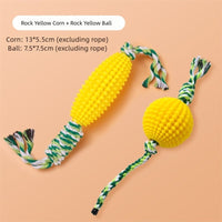 HKM-1430077 Corn & Ball Dog Chew Toy Set for Teething Relief and Dental Health
