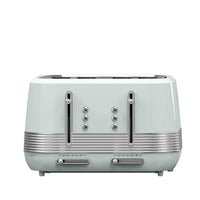 HKM-143123 Retro Vertical Electric Toaster with Custom Logo - Pink 4-Slice Bread and Burger Bun Slot