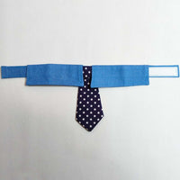 HKM-1432765 Adjustable Denim Pet Collar with Star Pattern - Comfortable Necktie for Special Occasions